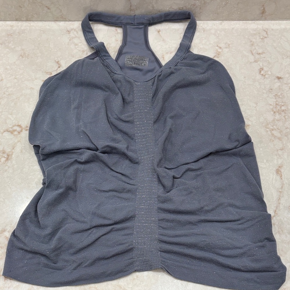 Athleta Gray Women's Scrunch Sparkly Tank Top